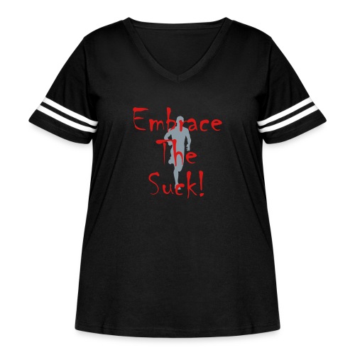EMBRACE THE SUCK - Women's Curvy Vintage Sports T-Shirt