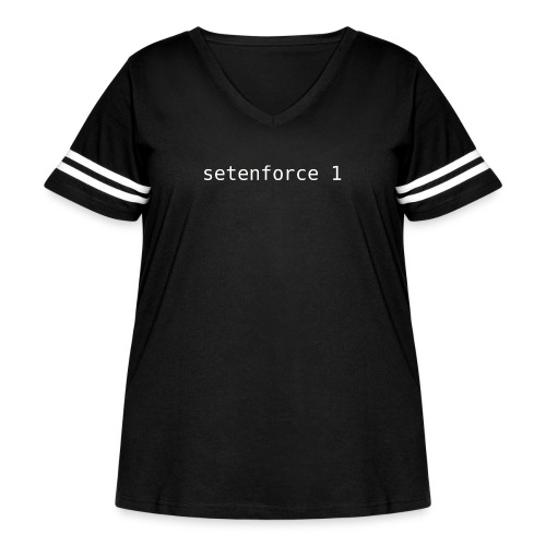 setenforce 1 - Women's Curvy Vintage Sports T-Shirt