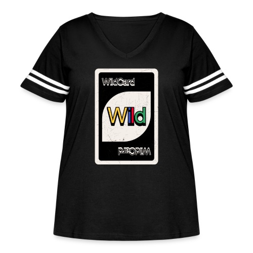 Wildcard B!#ches! Vintage Wildcard Re-design - Women's Curvy Vintage Sports T-Shirt