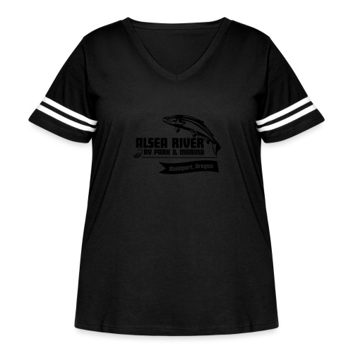 Hoddie - Women's Curvy Vintage Sports T-Shirt