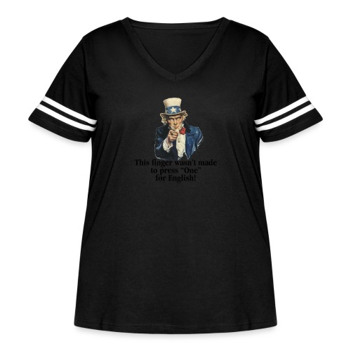 Uncle Sam - Finger - Women's Curvy Vintage Sports T-Shirt