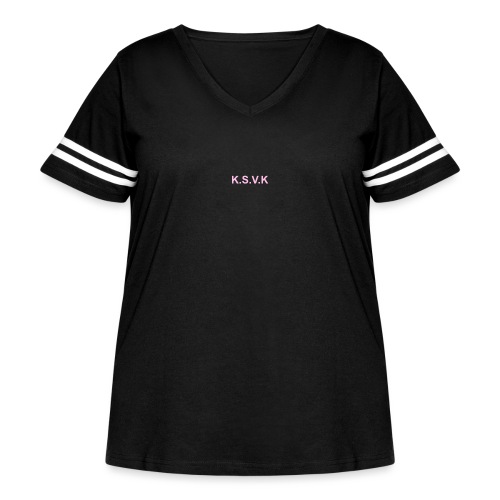 K.S.V.K Pink Edition - Women's Curvy V-Neck Football Tee