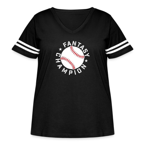 Fantasy Baseball Champion - Women's Curvy Vintage Sports T-Shirt