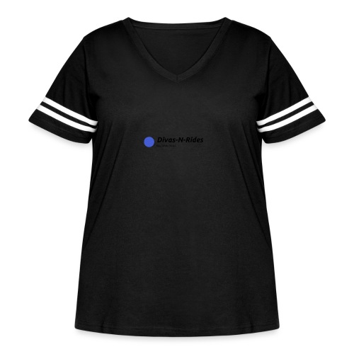 Divas N Rides Blue Dot Spot - Women's Curvy Vintage Sports T-Shirt