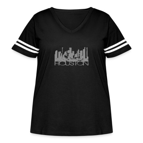 Houston Texas T-shirt Design - Women's Curvy Vintage Sports T-Shirt