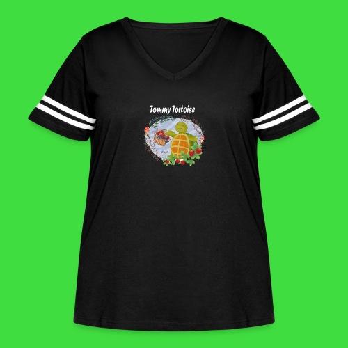Tommy Tortoise black - Women's Curvy Vintage Sports T-Shirt