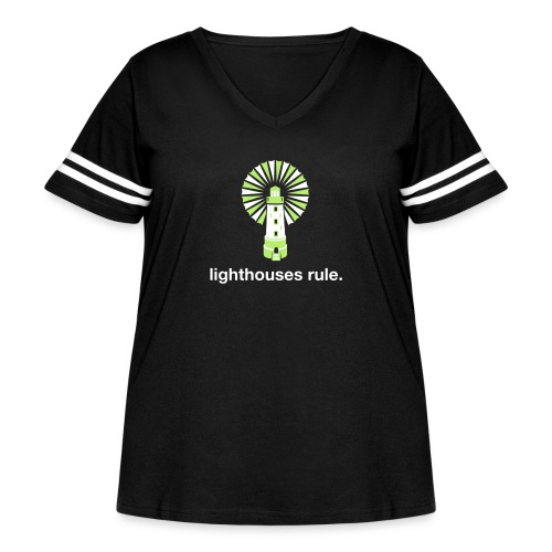 Lighthouses Rule. - Women's Curvy Vintage Sports T-Shirt