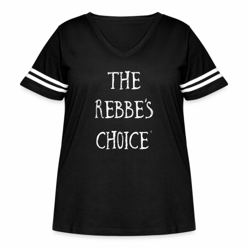 Rebbes Choice Apparel WHT - Women's Curvy V-Neck Football Tee