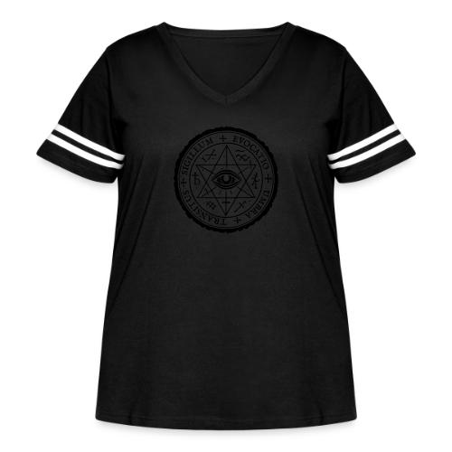 Sigillum Obscura - Women's Curvy V-Neck Football Tee