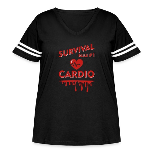 Zombieland - Survival Rule #1 - Women's Curvy Vintage Sports T-Shirt