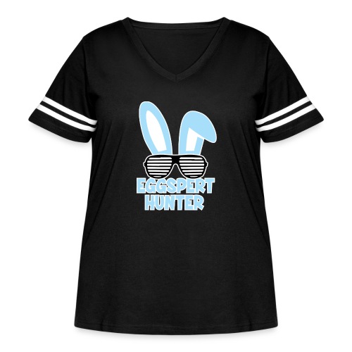 Eggspert Hunter Easter Bunny with Sunglasses - Women's Curvy Vintage Sports T-Shirt