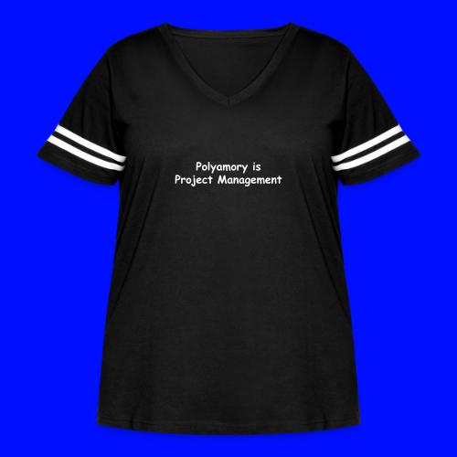 Poly Project Management - Women's Curvy V-Neck Football Tee