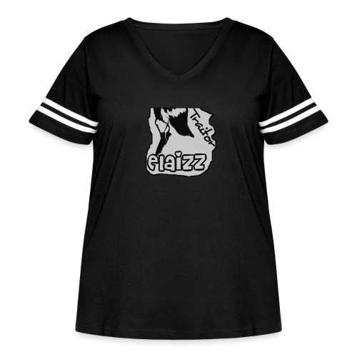 Elaizz - Traitor #1 - Women's Curvy V-Neck Football Tee