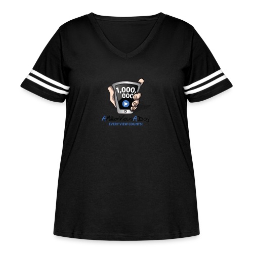 AMillionViewsADay - every view counts! - Women's Curvy Vintage Sports T-Shirt