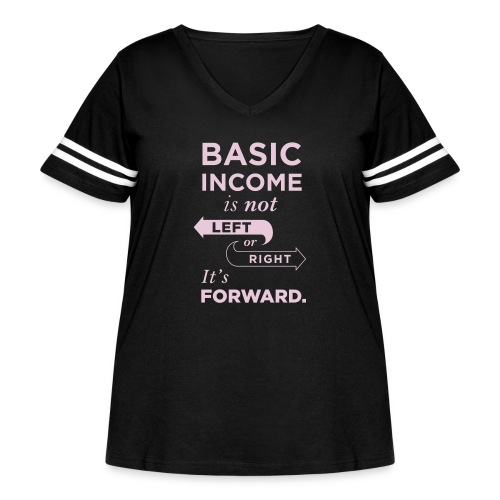 Basic Income Arrows V.2 - Women's Curvy Vintage Sports T-Shirt