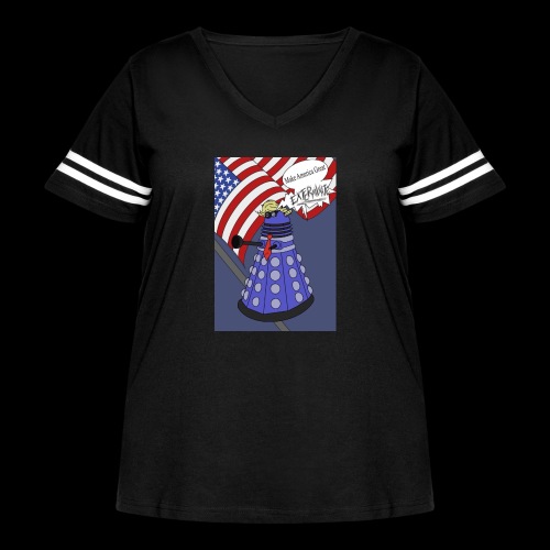 Trump Dalek Parody - Women's Curvy Vintage Sports T-Shirt