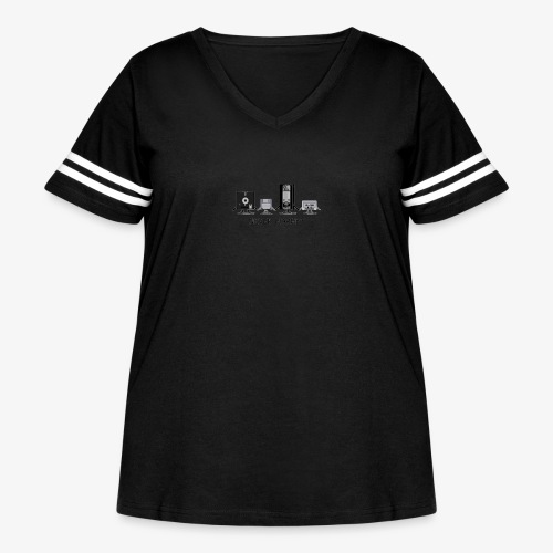 Never forget - Women's Curvy Vintage Sports T-Shirt