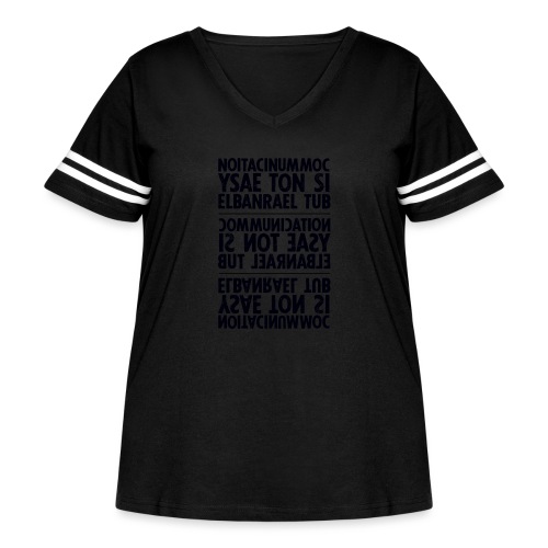 communication black sixnineline - Women's Curvy Vintage Sports T-Shirt