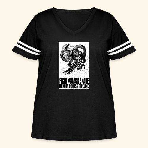 Fight the Black Snake NODAPL - Women's Curvy Vintage Sports T-Shirt