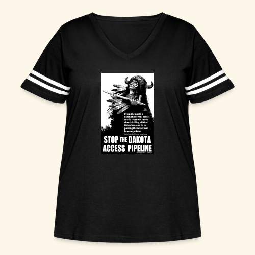 Stop the Dakota Access Pipe Line Prophecy - Women's Curvy Vintage Sports T-Shirt