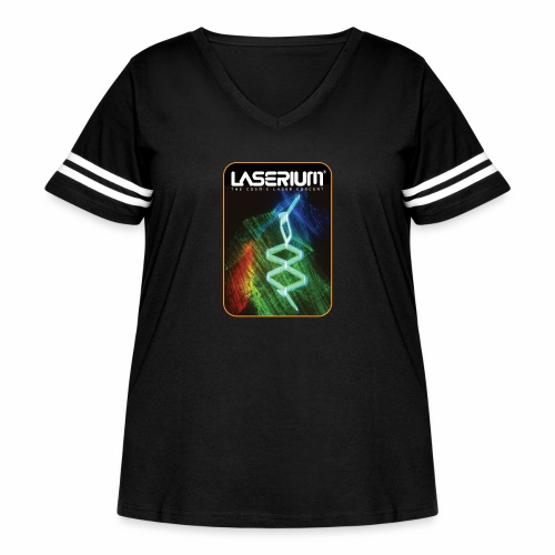 LaseriumDesign001 - Women's Curvy Vintage Sports T-Shirt