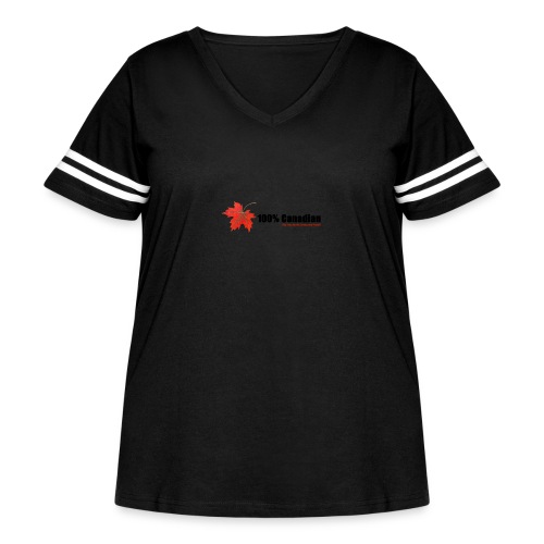 100% Canadian - Women's Curvy Vintage Sports T-Shirt