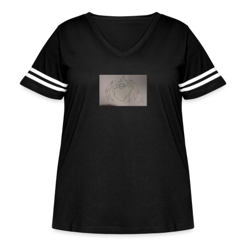 Angel - Women's Curvy Vintage Sports T-Shirt