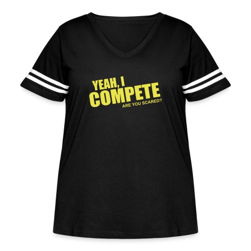 compete - Women's Curvy Vintage Sports T-Shirt