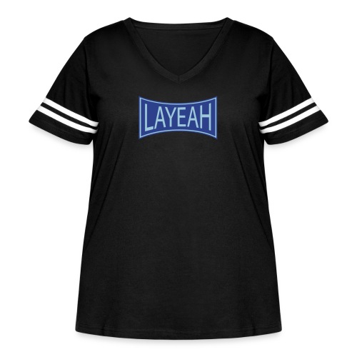 White LaYeah Shirts - Women's Curvy Vintage Sports T-Shirt