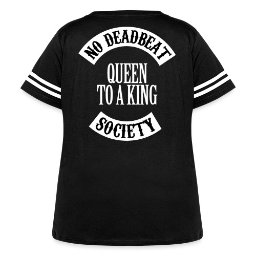 Queen To A King T-shirt - Women's Curvy Vintage Sports T-Shirt