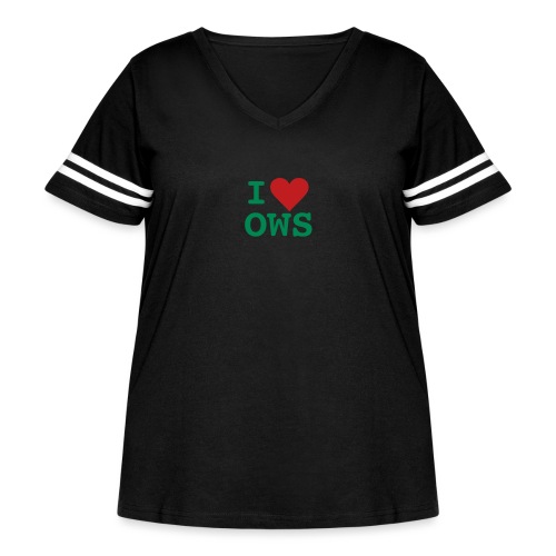 I OWS - Women's Curvy Vintage Sports T-Shirt