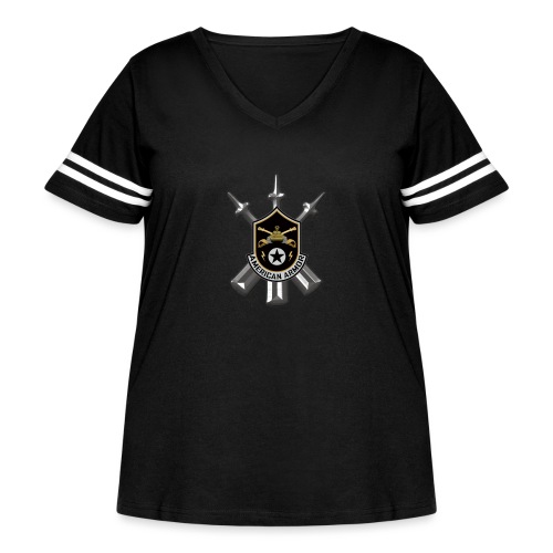 American Armor - Women's Curvy Vintage Sports T-Shirt
