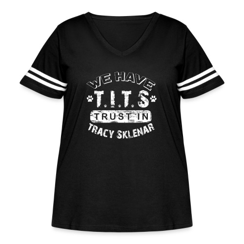 Trust In Tracy_Light - Women's Curvy Vintage Sports T-Shirt