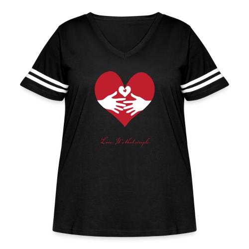 Love - Women's Curvy Vintage Sports T-Shirt
