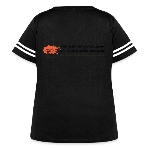 Withstanding the storm - in & outside yourself! - Women's Curvy V-Neck Football Tee