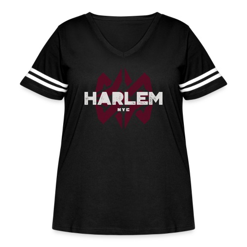 Harlem NYC Abstract Streetwear - Women's Curvy Vintage Sports T-Shirt