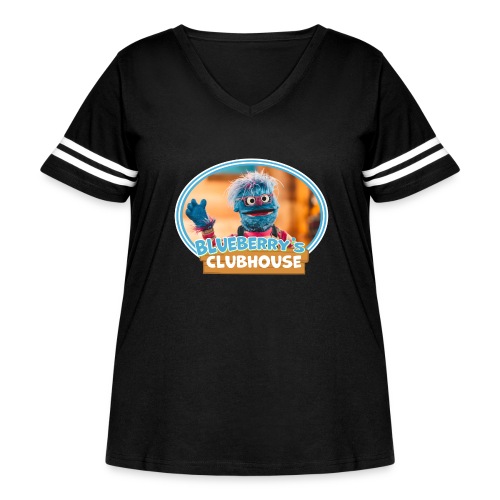 Blueberry's Clubhouse wave color - Women's Curvy Vintage Sports T-Shirt
