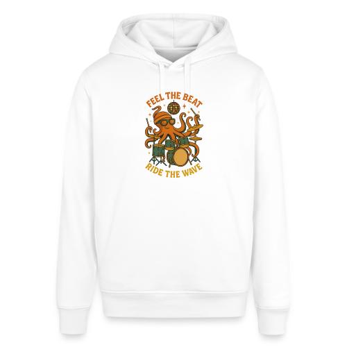 Feel the Beat Octopus Drummer Retro 70s t-shirt - Stanley/Stella Sounder Side Pocket Hoodie