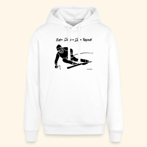 Eat Sleep Ski Repeat - bw - new001 - Stanley/Stella Sounder Side Pocket Hoodie