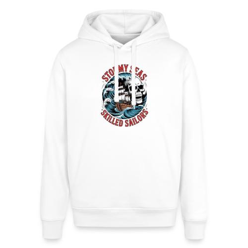 Stormy Seas Skull Pirate Ship Nautical Ocean Waves - Stanley/Stella Sounder Side Pocket Hoodie