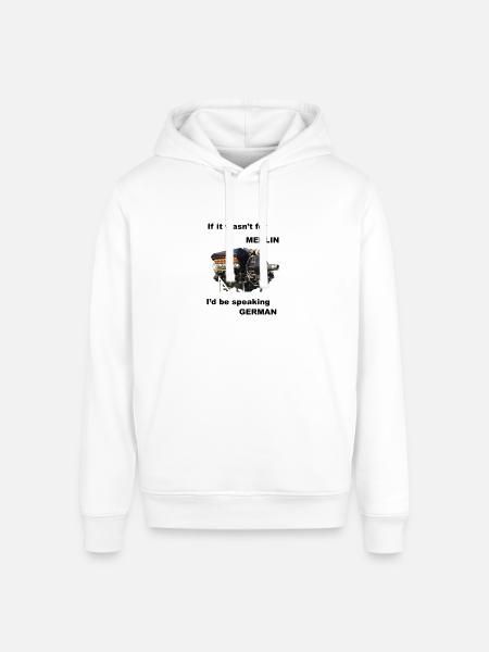 Ode to Rolls Royce Merlin Engine - Stanley/Stella Sounder Side Pocket Hoodie - white