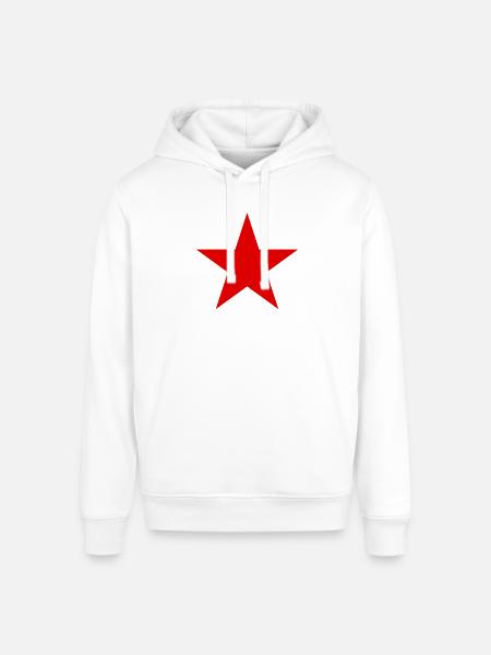 RED STAR - Stanley/Stella Sounder Side Pocket Hoodie - white