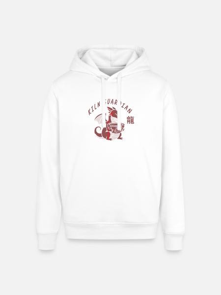Kiln Guardian Dragon - Stanley/Stella Sounder Side Pocket Hoodie - white