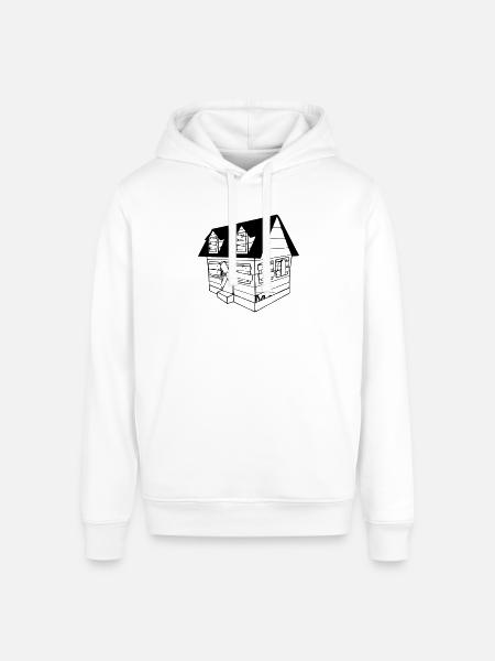 trap house - Stanley/Stella Sounder Side Pocket Hoodie - white
