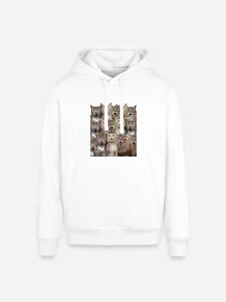 Surprised cats - Stanley/Stella Sounder Side Pocket Hoodie - white