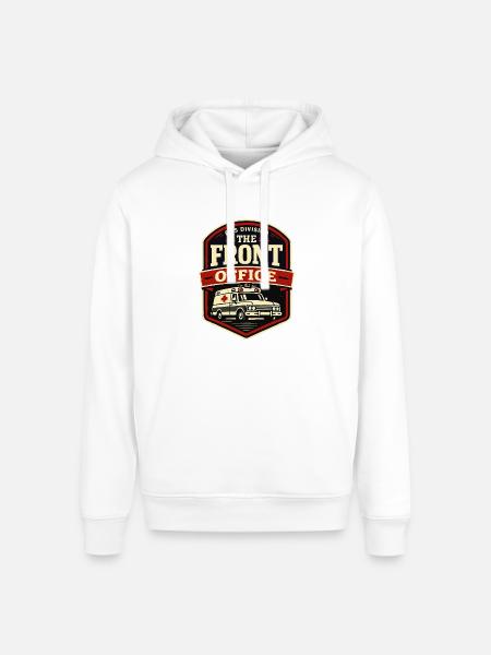 EMS Front Office Driver Badge - Stanley/Stella Sounder Side Pocket Hoodie - white
