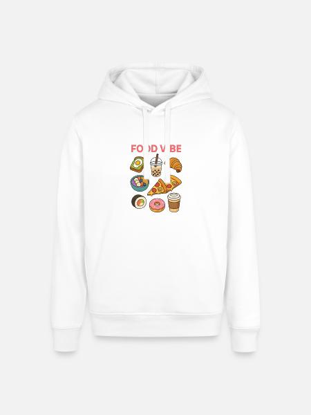 Food vibe - Stanley/Stella Sounder Side Pocket Hoodie - white