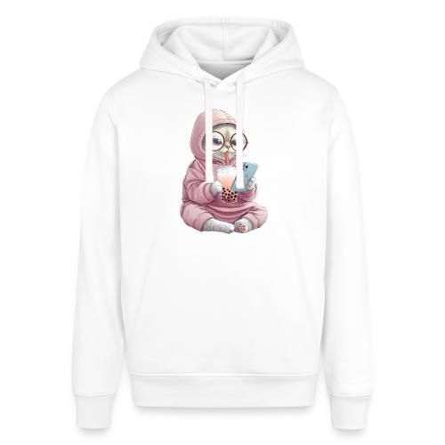 Cool Cat Bubble Tea Cartoon Design - Stanley/Stella Sounder Side Pocket Hoodie
