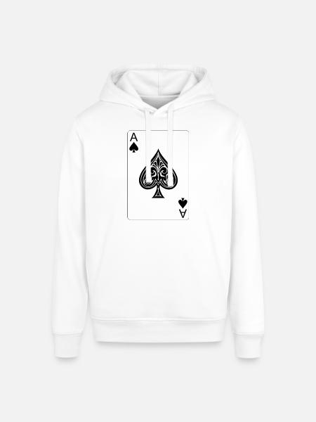 The Ace of Spades - Stanley/Stella Sounder Side Pocket Hoodie - white