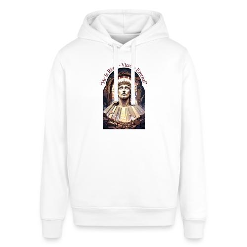Easter He Is Risen Face of Christ T Shirt, Gift - Stanley/Stella Sounder Side Pocket Hoodie
